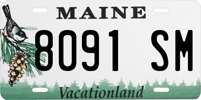 ME license plate 8091SM