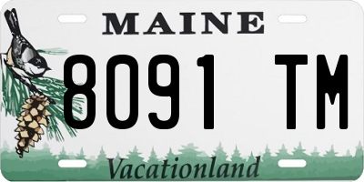 ME license plate 8091TM