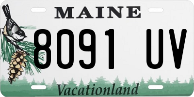 ME license plate 8091UV