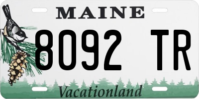 ME license plate 8092TR
