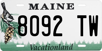 ME license plate 8092TW