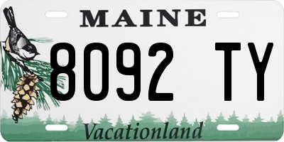 ME license plate 8092TY