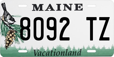 ME license plate 8092TZ