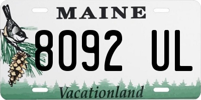 ME license plate 8092UL