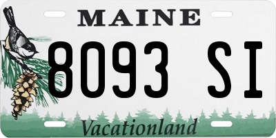 ME license plate 8093SI