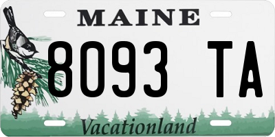 ME license plate 8093TA