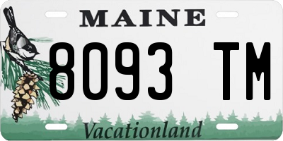 ME license plate 8093TM