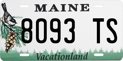 ME license plate 8093TS