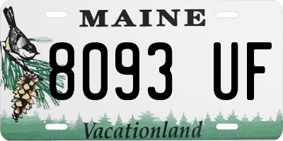ME license plate 8093UF