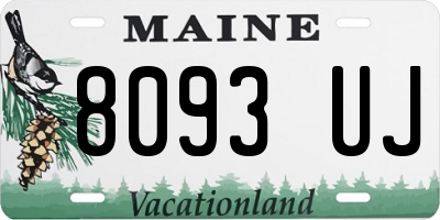 ME license plate 8093UJ