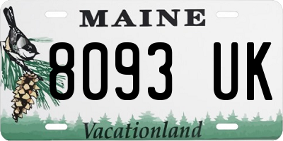 ME license plate 8093UK