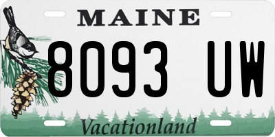 ME license plate 8093UW