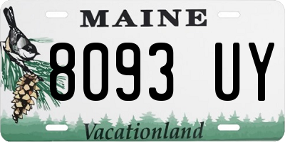 ME license plate 8093UY