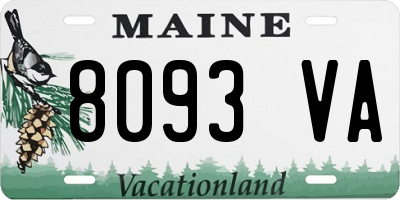 ME license plate 8093VA