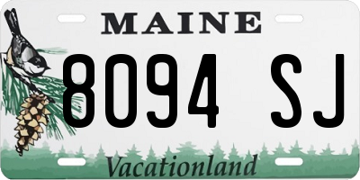 ME license plate 8094SJ