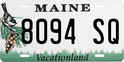 ME license plate 8094SQ
