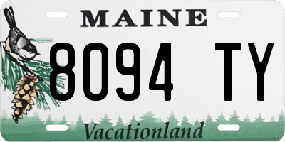 ME license plate 8094TY