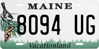ME license plate 8094UG