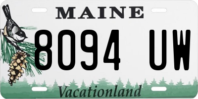 ME license plate 8094UW