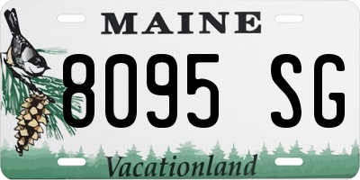 ME license plate 8095SG