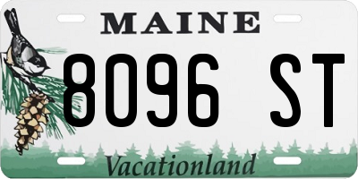 ME license plate 8096ST