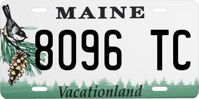 ME license plate 8096TC