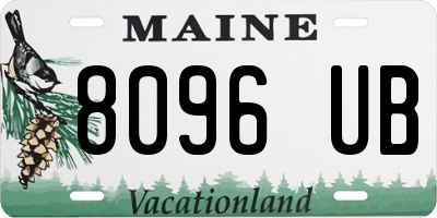 ME license plate 8096UB