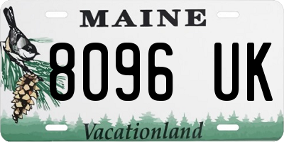 ME license plate 8096UK