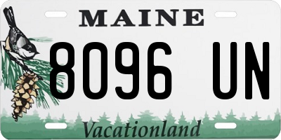 ME license plate 8096UN