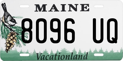 ME license plate 8096UQ