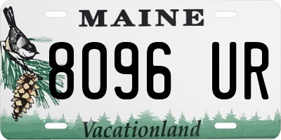 ME license plate 8096UR