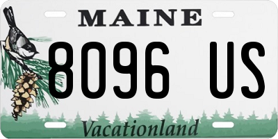 ME license plate 8096US