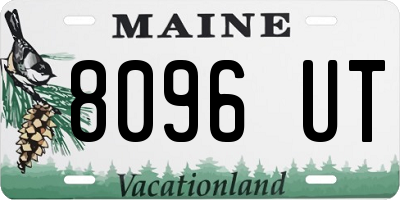 ME license plate 8096UT