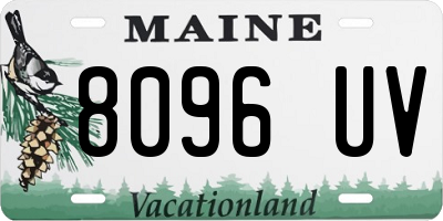 ME license plate 8096UV