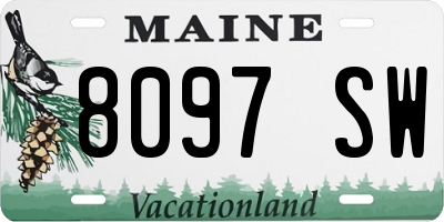 ME license plate 8097SW