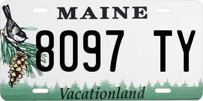 ME license plate 8097TY