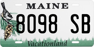 ME license plate 8098SB