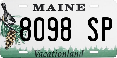 ME license plate 8098SP