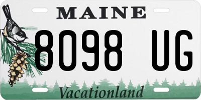 ME license plate 8098UG