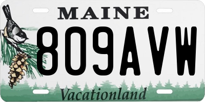 ME license plate 809AVW