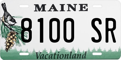 ME license plate 8100SR