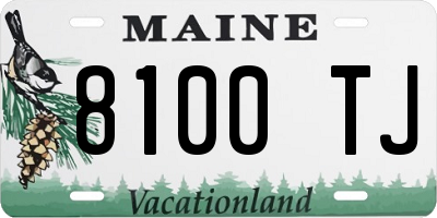 ME license plate 8100TJ