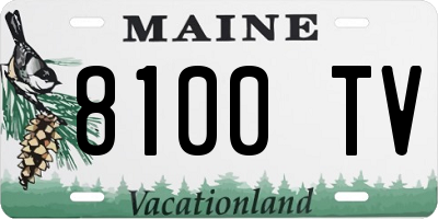 ME license plate 8100TV
