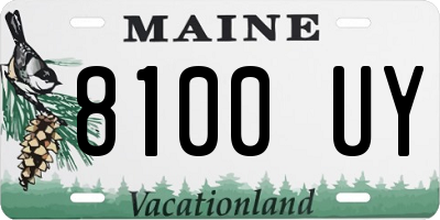 ME license plate 8100UY