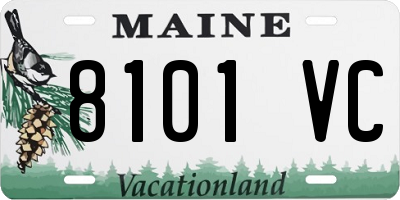 ME license plate 8101VC