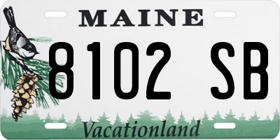 ME license plate 8102SB