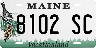 ME license plate 8102SC