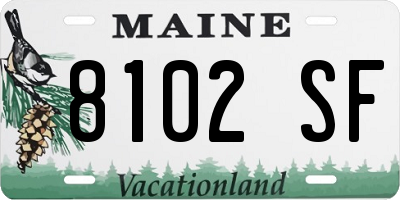 ME license plate 8102SF