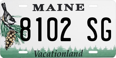 ME license plate 8102SG