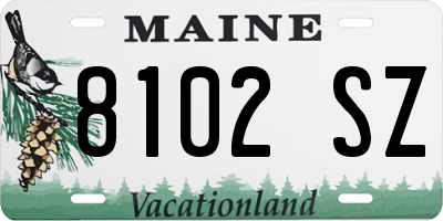 ME license plate 8102SZ